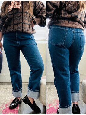 Vintage 90s Rustler High Waist Straight Leg Denim Blue Jeans | Size 31 X 30